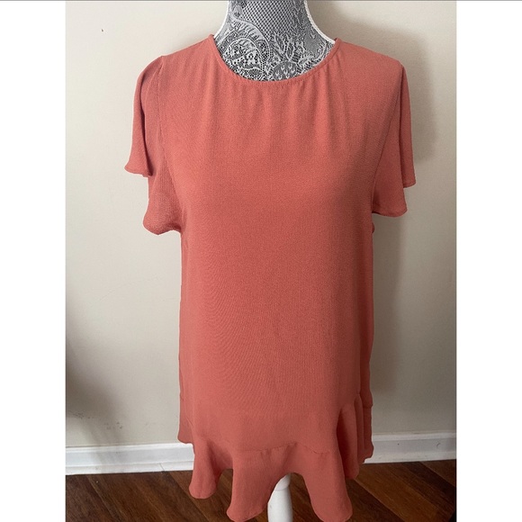 Boutique Ruffle sleeve coral dress NWT - Picture 4 of 4